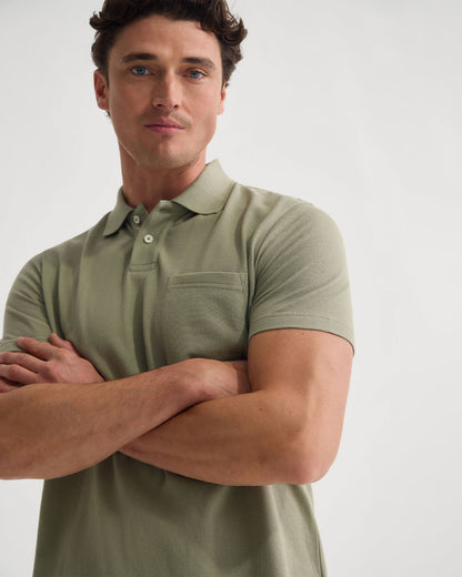 Theo Organic Cotton Pique Polo