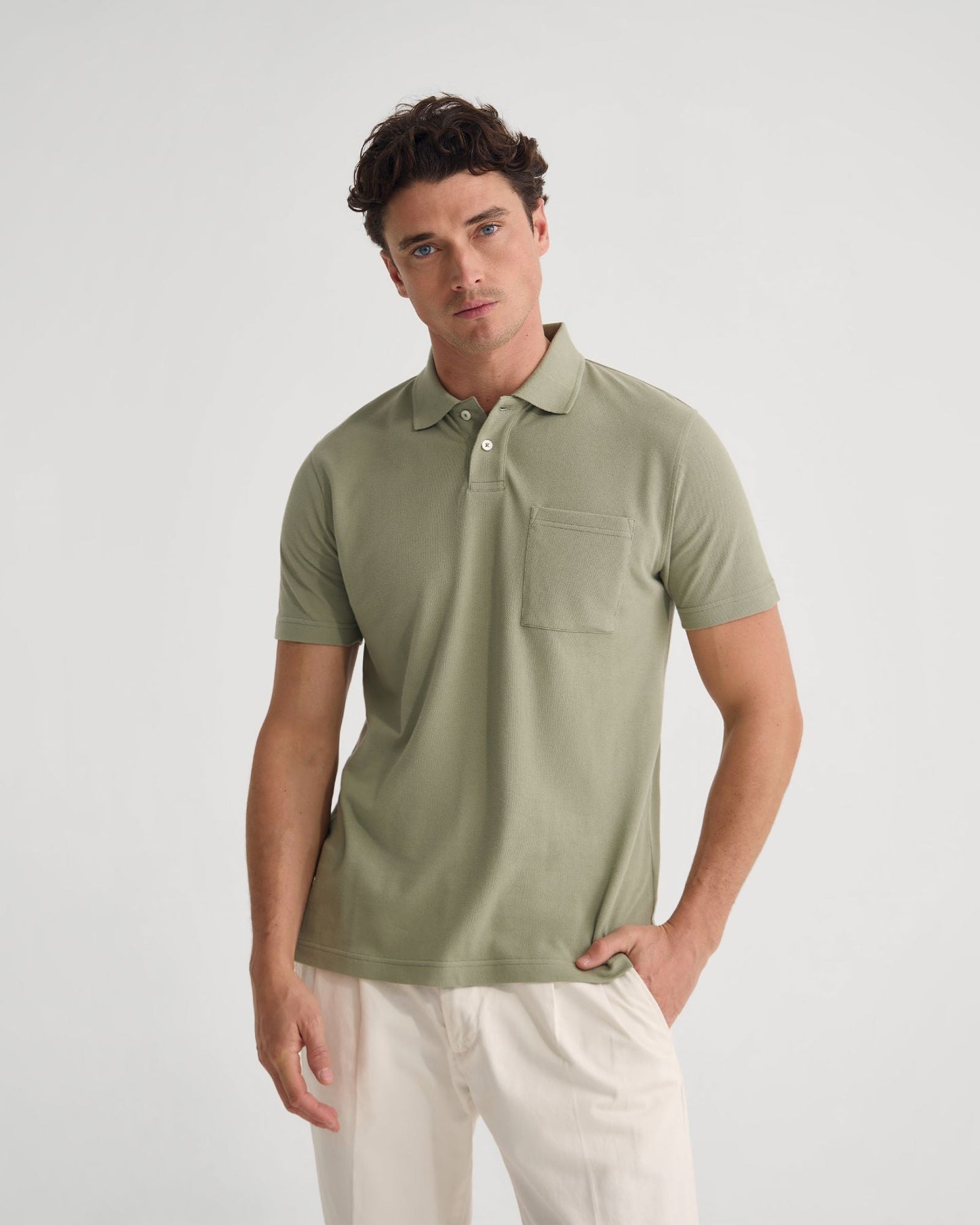 Theo Organic Cotton Pique Polo