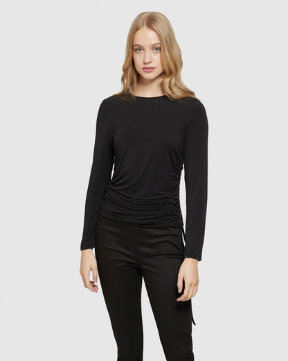 Twiggy Gathered Side T-Shirt