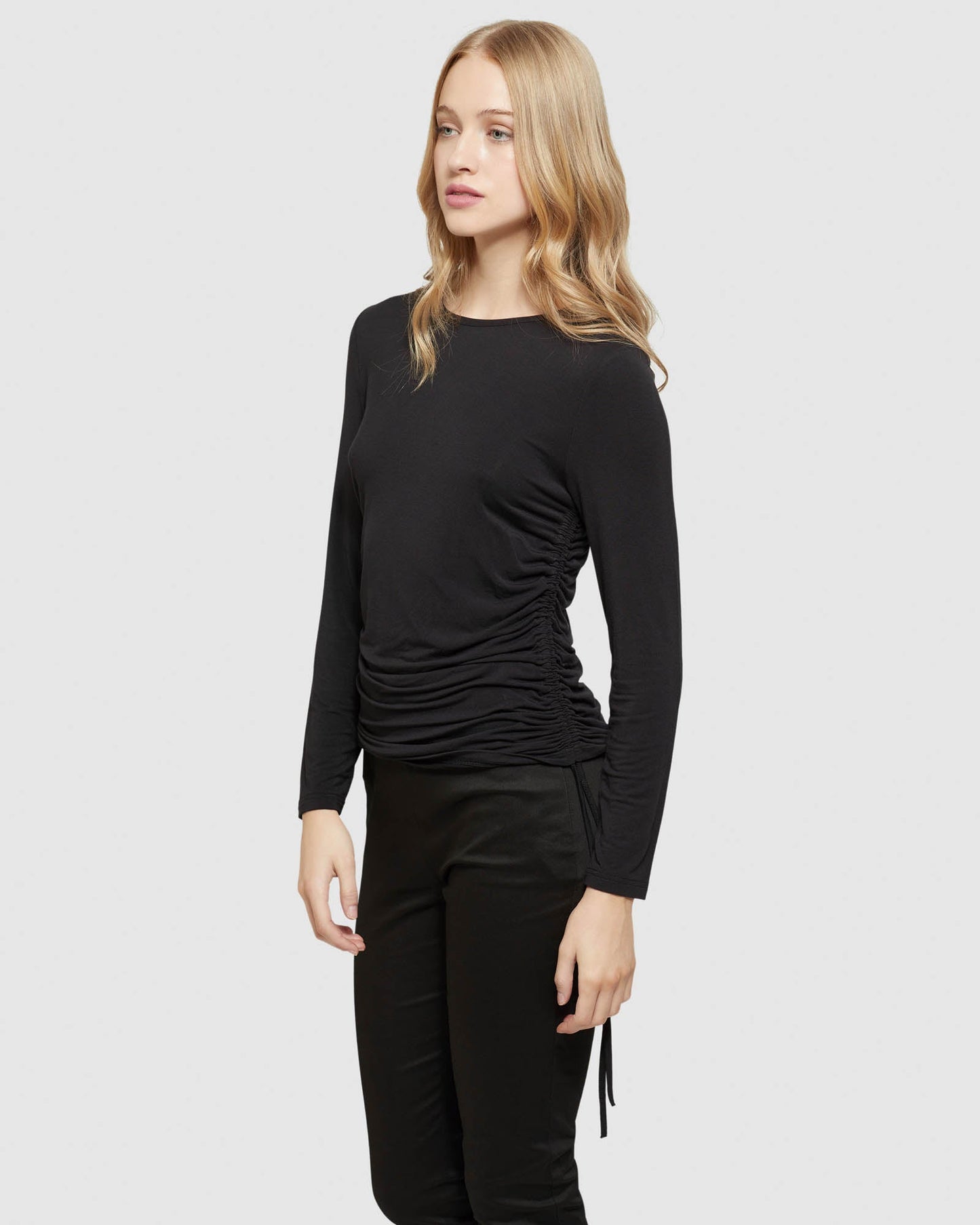 Twiggy Gathered Side T-Shirt