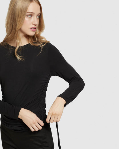 Twiggy Gathered Side T-Shirt