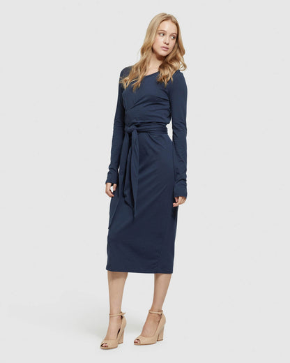 Tess Front Tie Jersey Dress