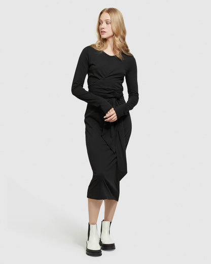 Tess Front Tie Jersey Dress