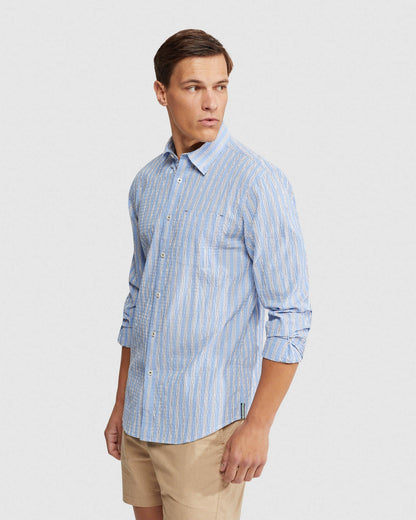 Uxbridge Seersckr Striped Shirt