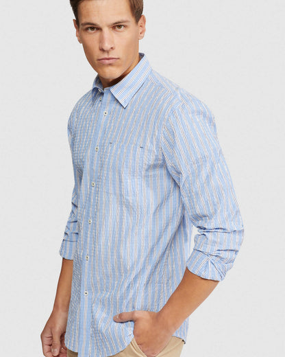 Uxbridge Seersckr Striped Shirt