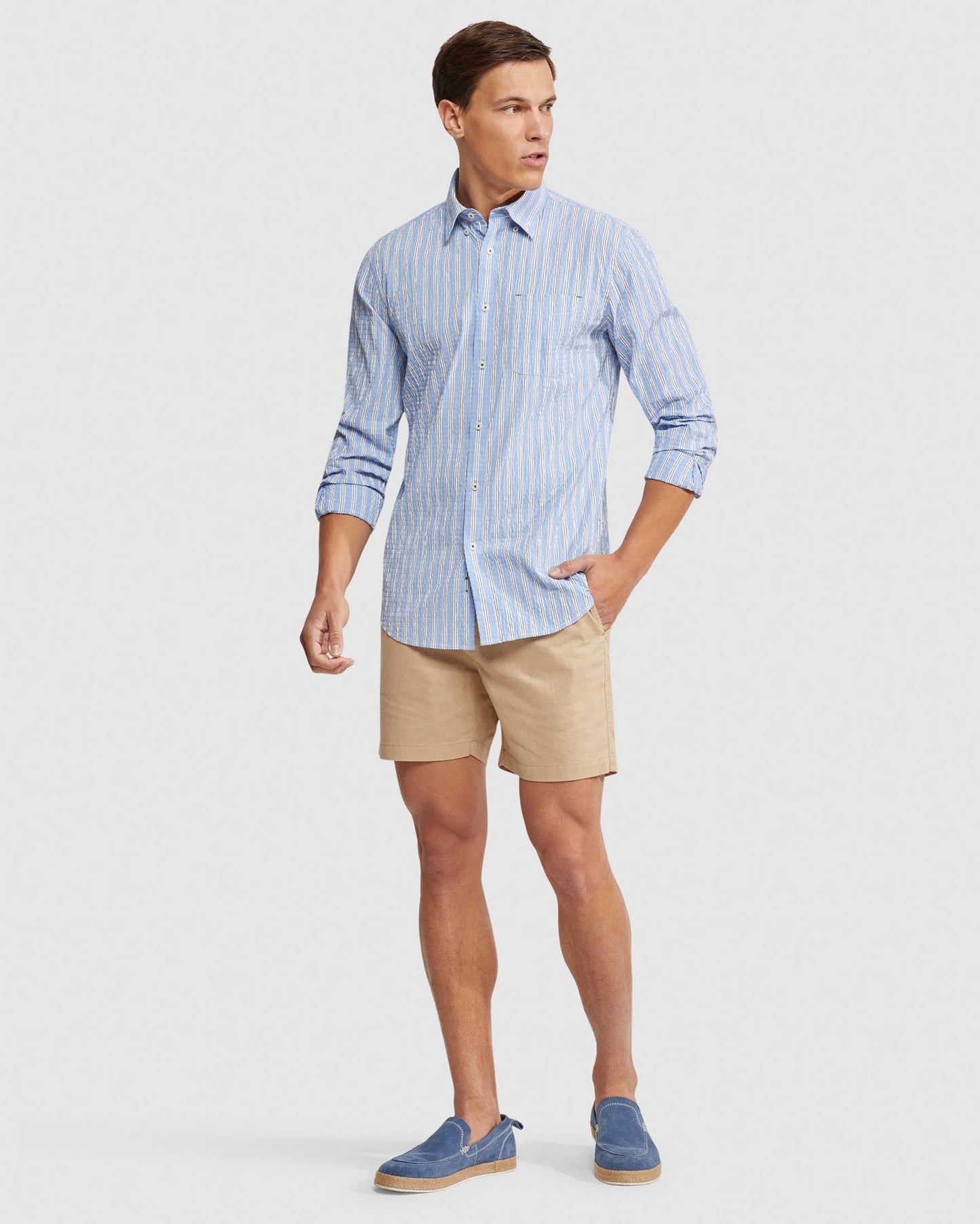 Uxbridge Seersckr Striped Shirt