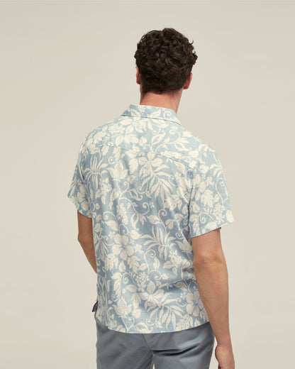 Vinny Linen Blnd Printed Short Sleeve Shirt