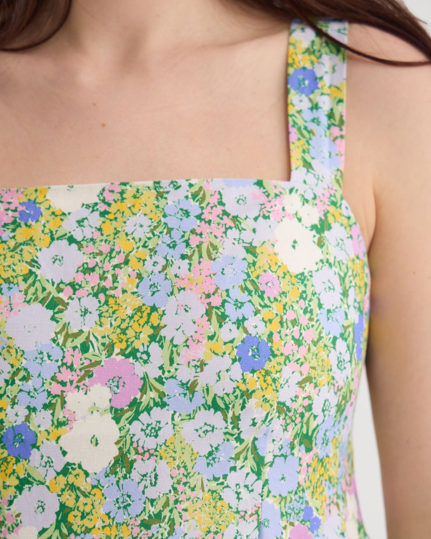 Terra Ditsy Floral Linen Dress