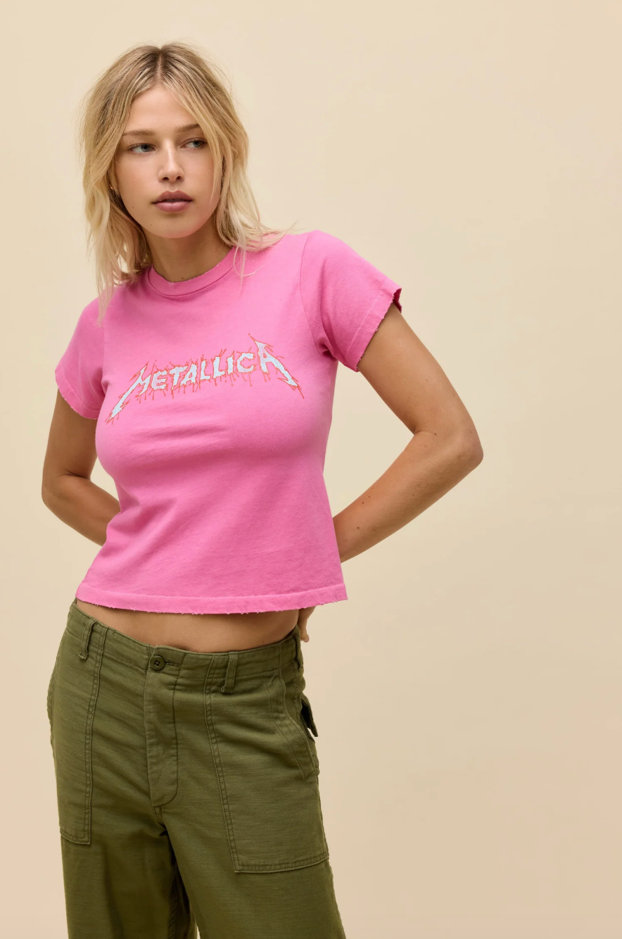 metallica flaming sun vintage tee