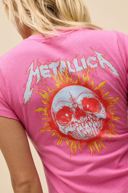 metallica flaming sun vintage tee