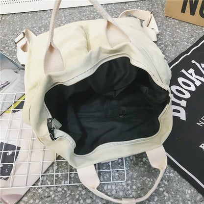 男女通用純色書包背包