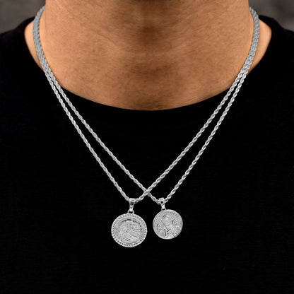 Choose 2 Chains + 2 Pendants - White Gold