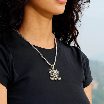 Anaheim Ducks Official NHL Logo Pendant in Yellow Gold