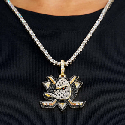 Anaheim Ducks Official NHL Logo Pendant in Yellow Gold