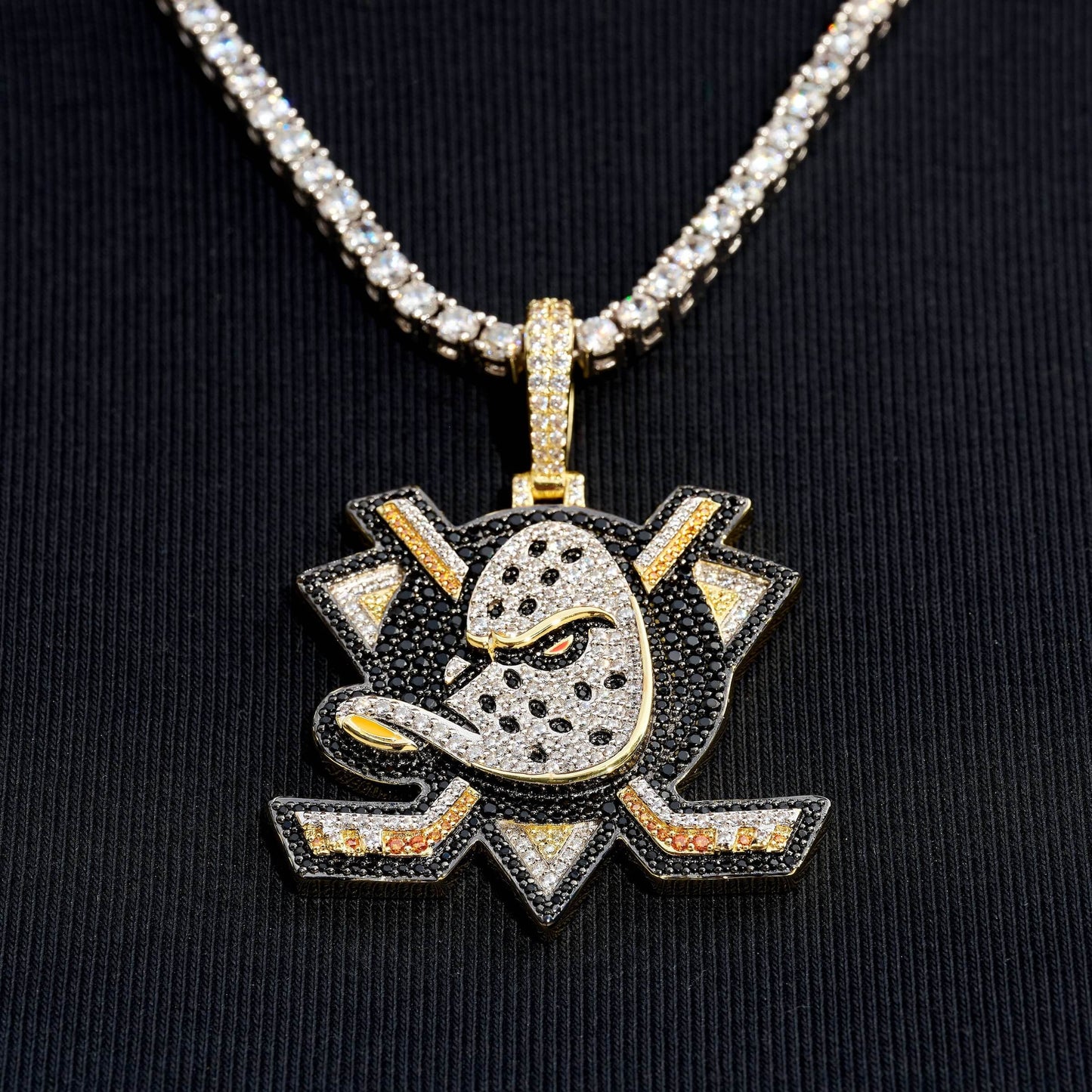 Anaheim Ducks Official NHL Logo Pendant in Yellow Gold