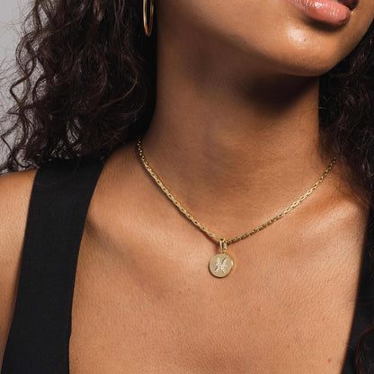 Astrology Coin Pendants in Yellow Gold