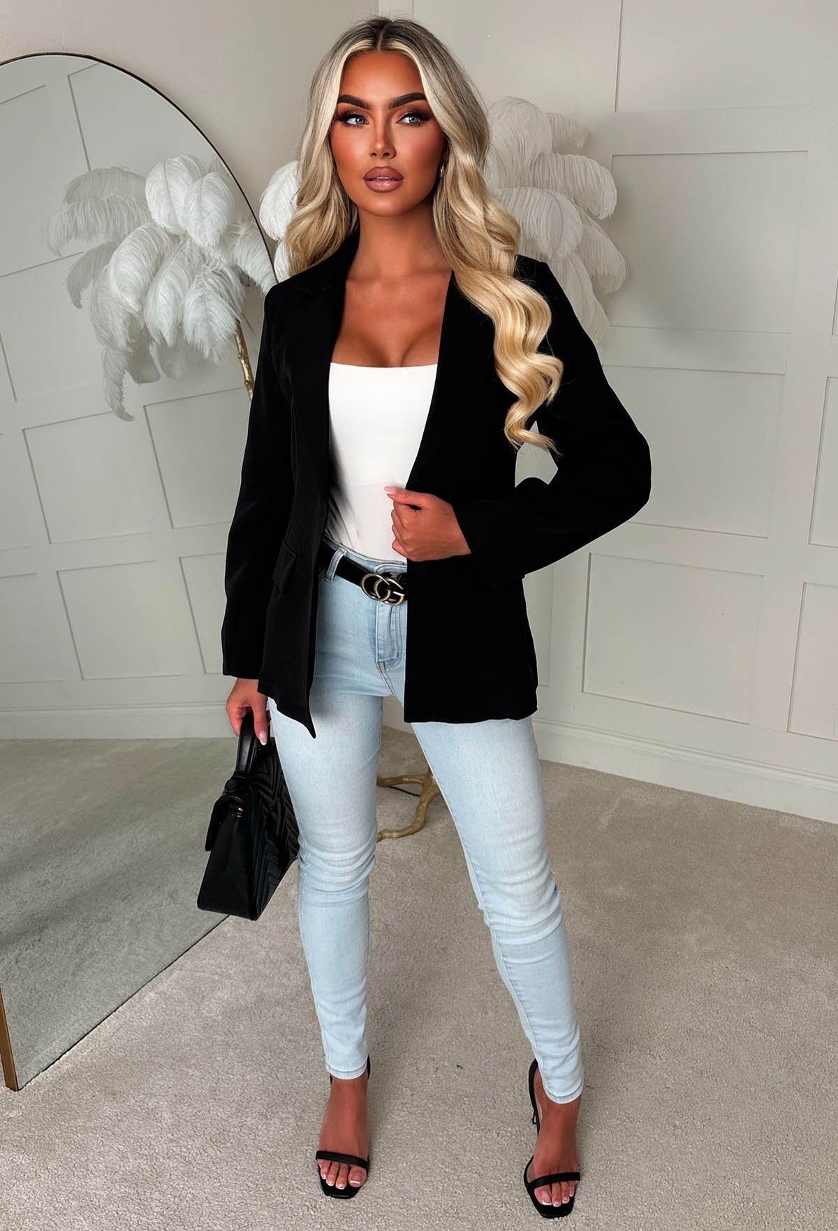 Babe Essential Black Fitted Blazer