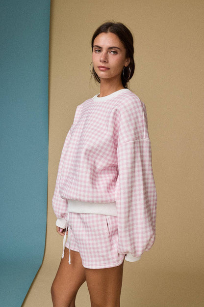 gingham crew set