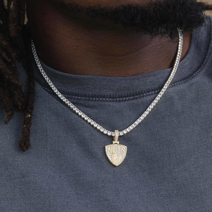 Brooklyn Nets Official NBA Micro Logo Pendant