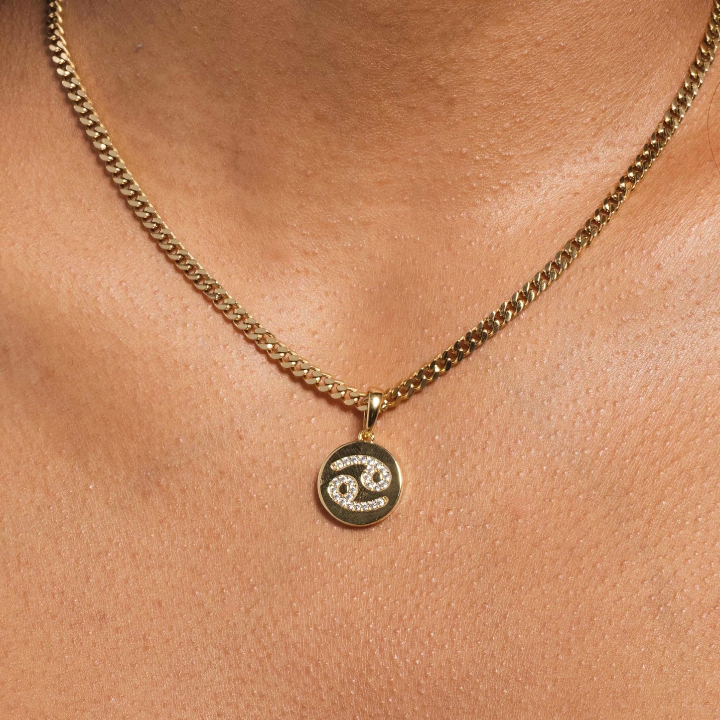 Cancer Micro Coin Pendant