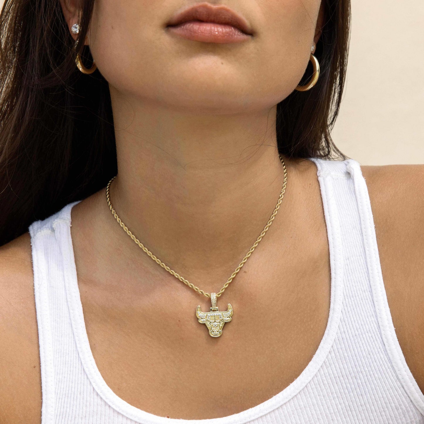 Chicago Bulls Official NBA Micro Logo Pendant