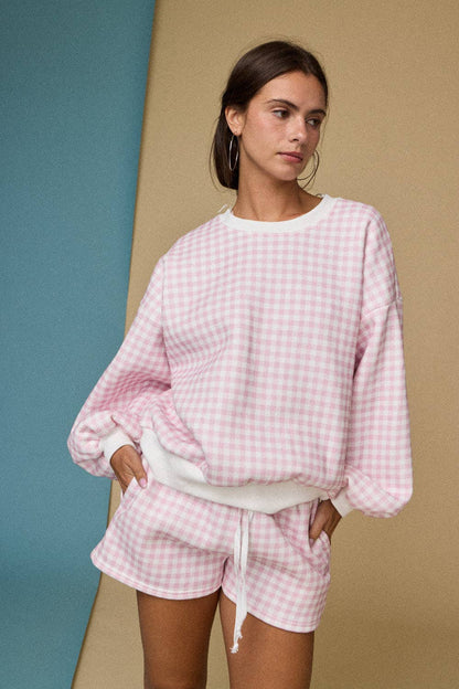 gingham crew set