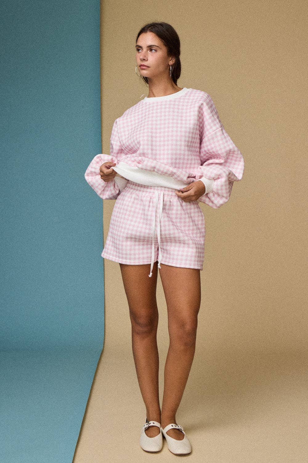 gingham crew set