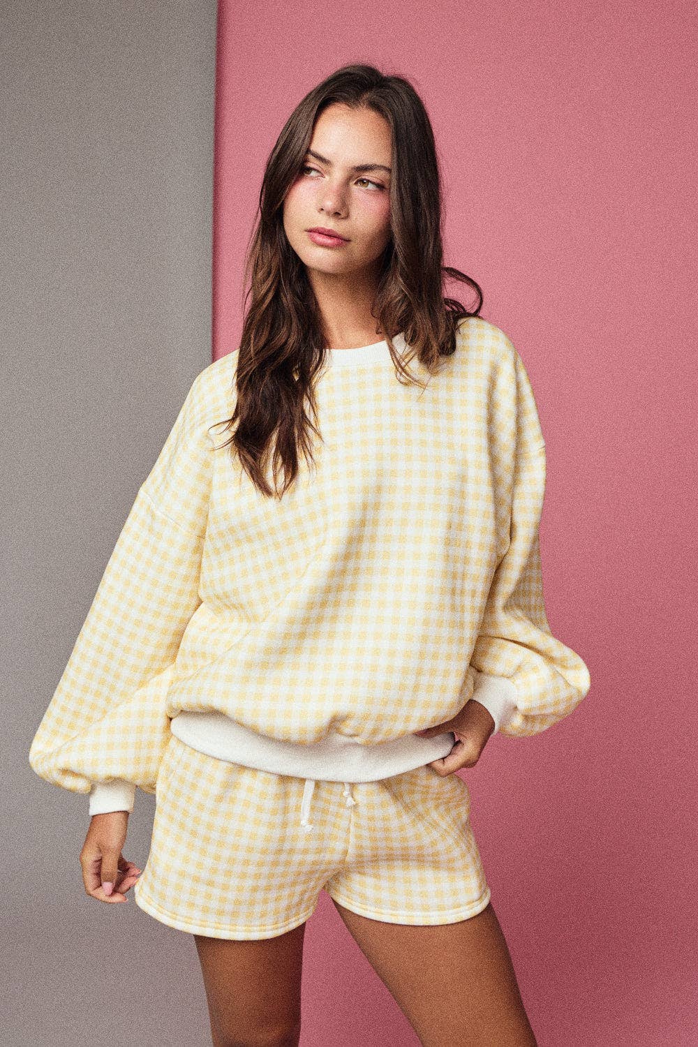 gingham crew set
