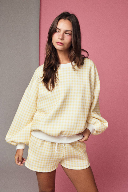 gingham crew set