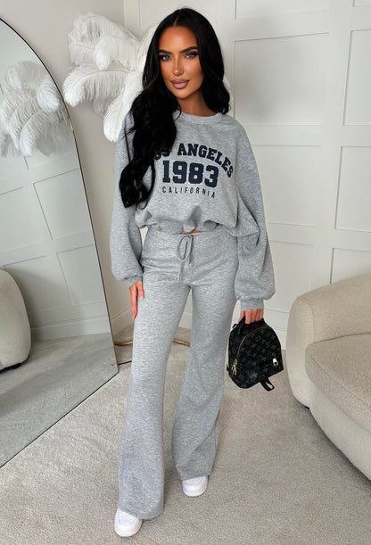Easy Does It Grey Los Angeles Lounge Co-Ord Set