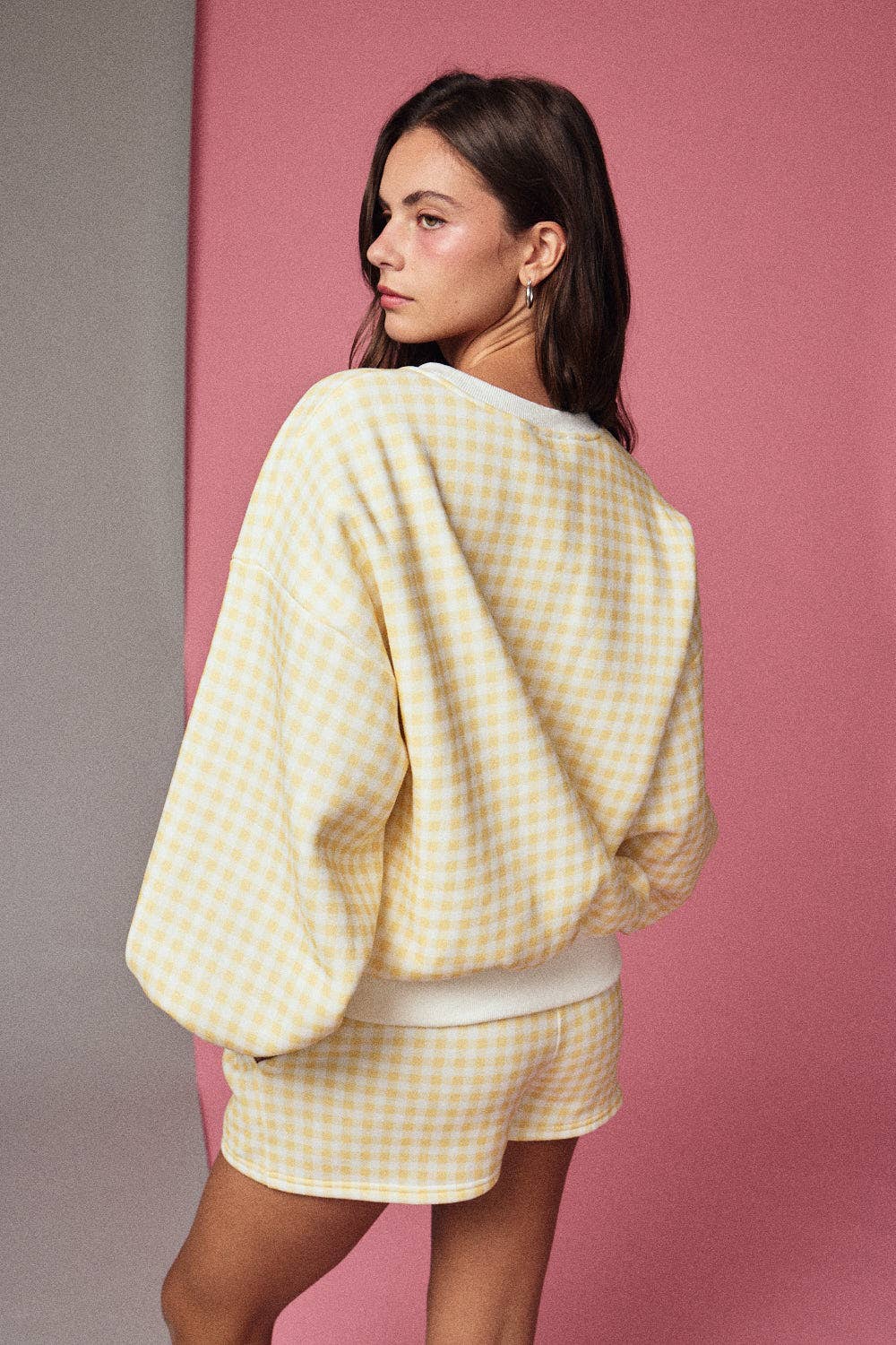 gingham crew set