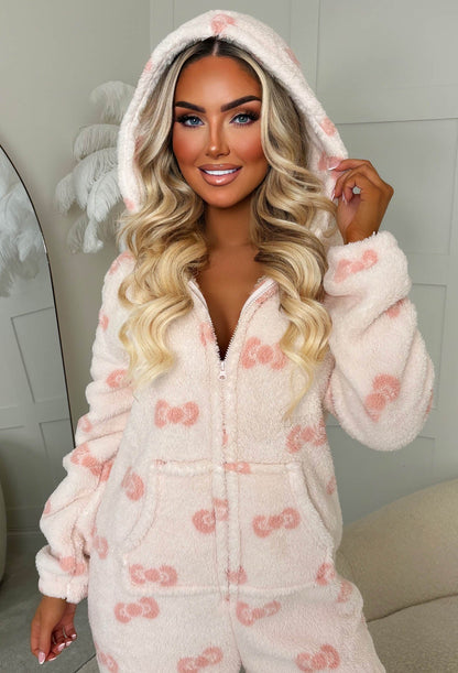 Fetch Dreams Pink Bow Print Onesie