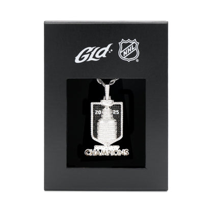 2025 Stanley Cup Official NHL Championship Pendant with 20" Rope Chain in White Gold