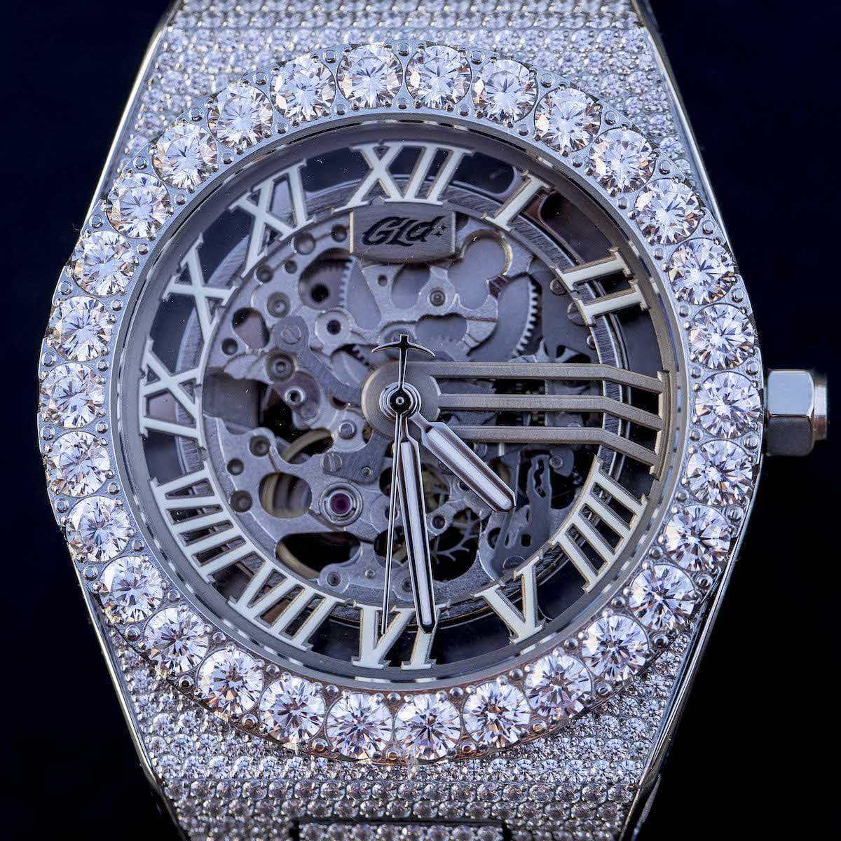 42MM Iced Moissanite Alpha Era® Luminous Skeleton 316