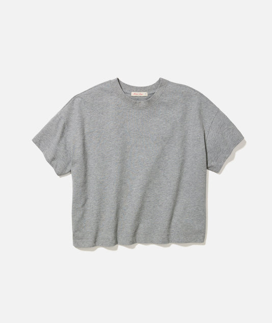 Women's Luxe Jersey Crew Tee in Heather Grey